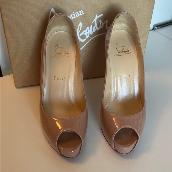Christian Louboutin New prive 120 mm platform pumps Color Tan size 37 - Picture 14 of 15
